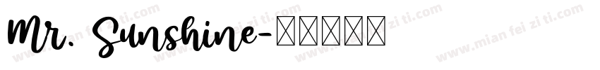 Mr. Sunshine字体转换
